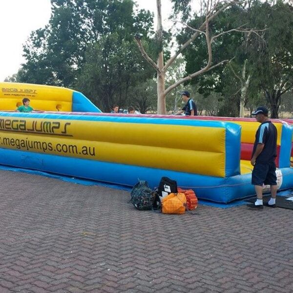 Inflatable - Triple Lane Horizontal Bungee Run including Supervision