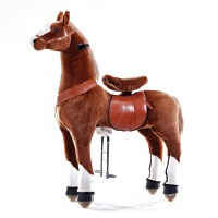 Brown Horse with white hoof - large