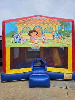Combo - Dora  Dirt Girl Tractor Jumping Castles