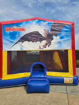 Combo - Dragon Theme  Witches +amp Wizards Jumping Castles