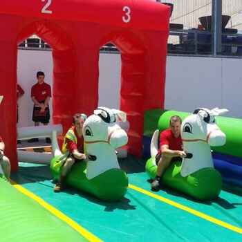 Inflatable Pony Racing with Track including supervision