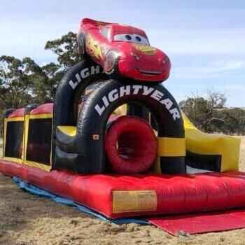 Inflatable - Obstacle Slide Lightening McQueen including Supervision